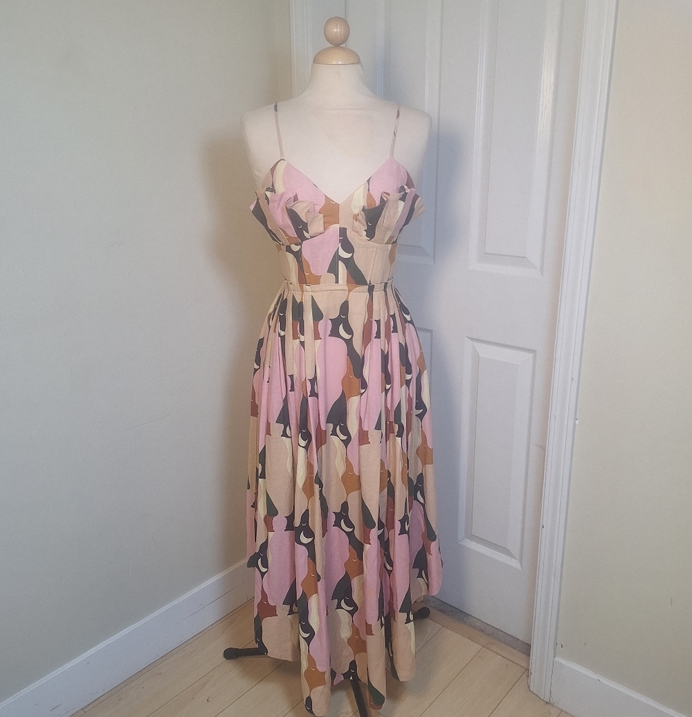 FARM RioThe Kiss Printed Maxi Dress Size S - Picture 7 of 16
